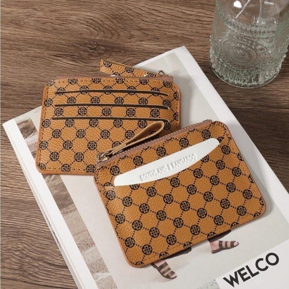 ⚠️Clearance Brown Patterned Small & Slim Cardholder / Wallet - Picture 3 of 7